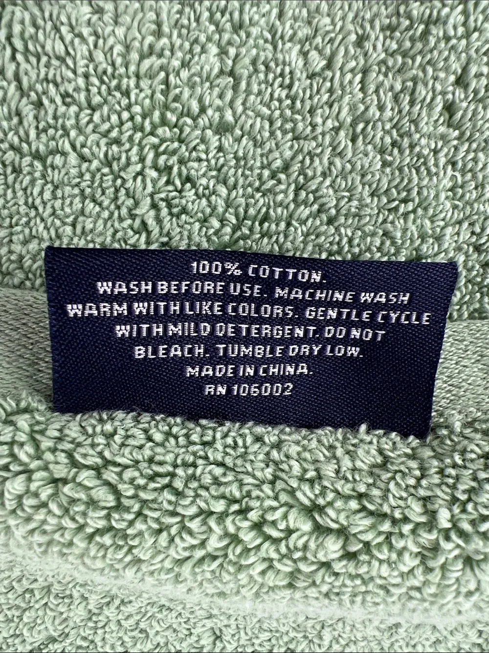 Brooks Brothers Bath Towels Sage Green Plush 100% Cotton 2 Pc Set NEW